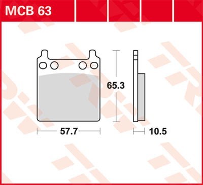 HONDA CB (CB 550 - ) Bremsbeläge TRW Organic Allround MCB63
