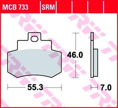 TRW Organic Allround Height: 46mm, Width: 55,3mm, Thickness: 7mm Brake pads MCB733 buy
