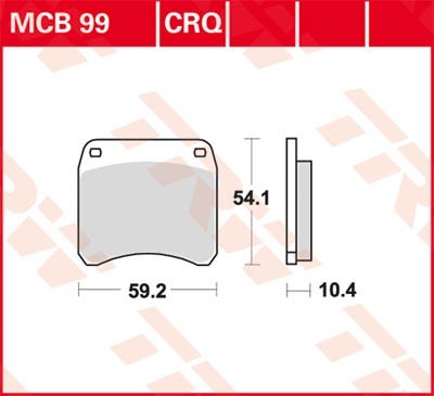 TRW Hyper Carbon Racing Height: 54,1mm, Width: 59,2mm, Thickness: 10,4mm Brake pads MCB99CRQ buy