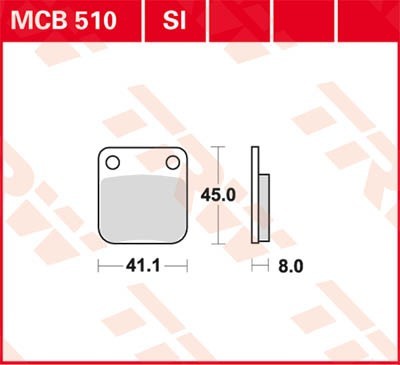 TRW Organic Allround Height: 45mm, Width: 41,1mm, Thickness: 8mm Brake pads MCB510 buy