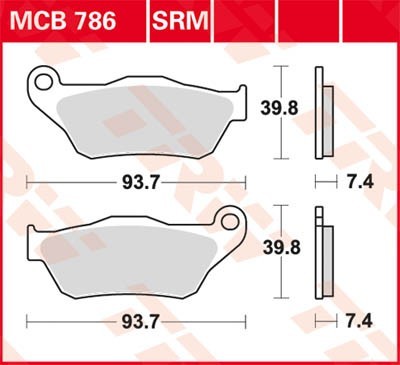TRW Sinter Maxi Scooter MCB786SRM Brake pad set