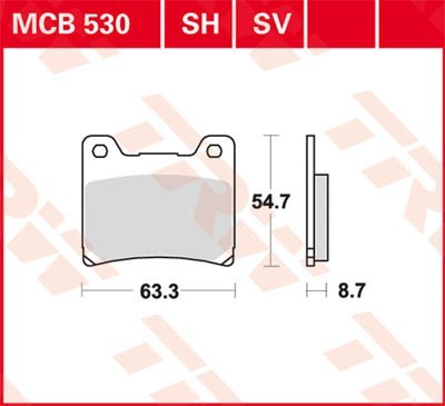 TRW MCB530 Brake pad set cheap in online store