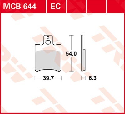 TRW Organic Allround Height: 54mm, Width: 39,7mm, Thickness: 6,6mm Brake pads MCB644 buy