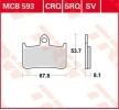 Motorroller Bremsanlage Teile: Bremsbelagsatz, Scheibenbremse TRW Sinter Street MCB593SV