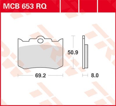 TRW Organic Sportive Height: 50,9mm, Width: 69,2mm, Thickness: 8mm Brake pads MCB653RQ buy
