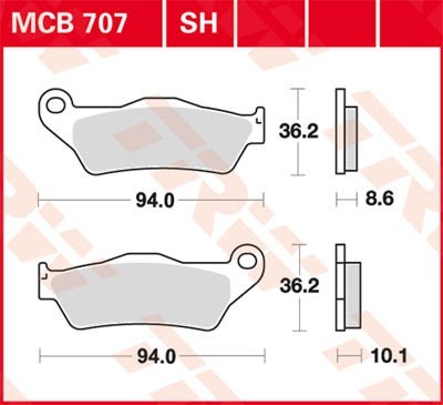 MCB707SH Disc brake pads TRW MCB707SH review and test