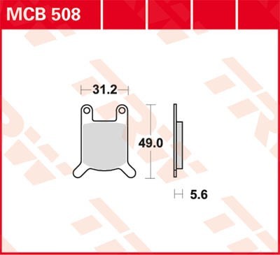 TRW Organic Allround Height: 48,9mm, Width: 41,4mm, Thickness: 5,6mm Brake pads MCB508 buy