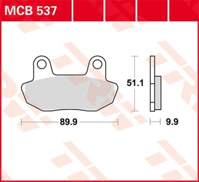 MCB537 TRW Organic Allround MCB537 Bremsbeläge für Motorrad