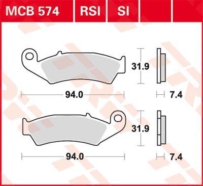 Bremsbeläge TRW MCB574 HONDA XLR Teile online kaufen