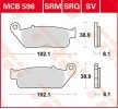 Moto stabdžių sistema dalys: Stabdžiu kaladėlės TRW Sinter Track Racing MCB598SRQ