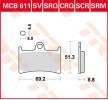 Skuter Układ hamulcowy cześci: Zestaw klocków hamulcowych, hamulce tarczowe TRW Hyper Carbon Racing MCB611CRQ