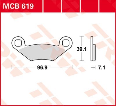 TRW Organic Allround MCB619 Brake pad set