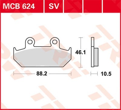 TRW Sinter Street Height: 46,1mm, Width: 88,2mm, Thickness: 10,5mm Brake pads MCB624SV buy
