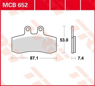 TRW Organic Allround MCB652 Brake pad set