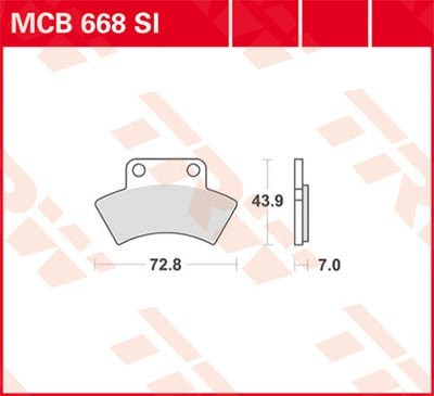 TRW Sinter Offroad Height: 43,8mm, Width: 72,8mm, Thickness: 7mm Brake pads MCB668SI buy