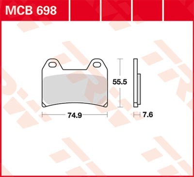 HONDA CB (CB 1 - CB 500) Bremsbeläge TRW Organic Allround MCB698