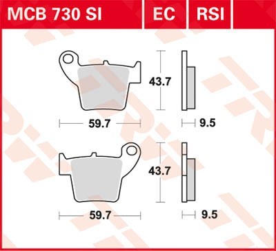 Bremsbeläge MCB730RSI Niedrige Preise - Jetzt kaufen!