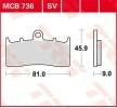 Mofa Bremse Teile: Bremsbeläge TRW Organic Allround MCB736