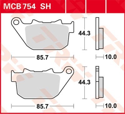 Bremsbeläge MCB754SH Niedrige Preise - Jetzt kaufen!