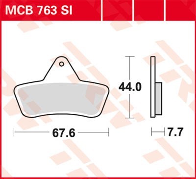 TRW Sinter Offroad Height: 44mm, Width: 67,6mm, Thickness: 7,7mm Brake pads MCB763SI buy