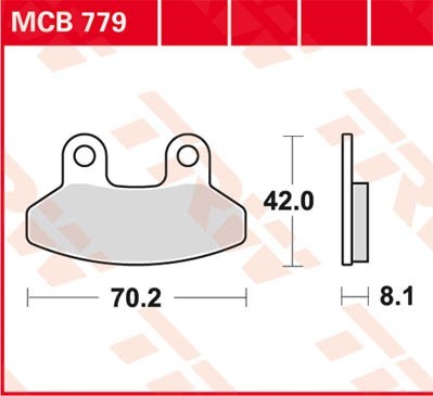 TRW Organic Allround Height: 41,9mm, Width: 70mm, Thickness: 8,1mm Brake pads MCB779 buy