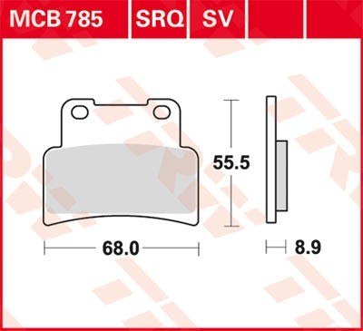 TRW Organic Allround Height: 55,2mm, Width: 68,3mm, Thickness: 9,2mm Brake pads MCB785 buy