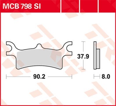 TRW Sinter Offroad Height: 41,3mm, Width: 90,2mm, Thickness: 8mm Brake pads MCB798SI buy