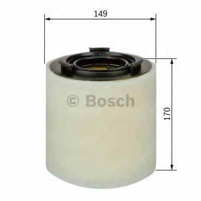 F026400391 Air filter S 0391 BOSCH 169,5mm, Filter Insert