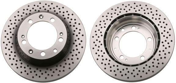 TRW 298x24mm, 5x130, perforated/vented, Painted Ø: 298mm, Num. of holes: 5, Brake Disc Thickness: 24mm Brake rotor DF6281 buy
