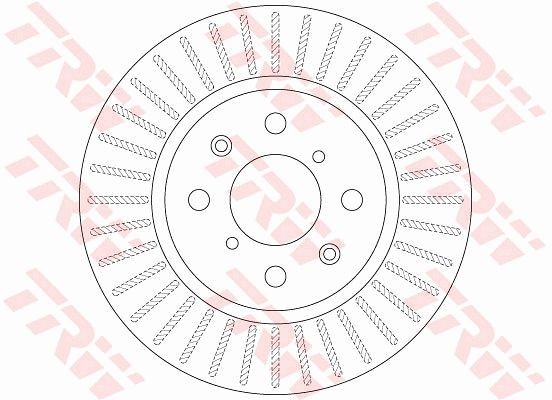 TRW DF6232 Brake disc 256x22mm, 4x100, Vented, Painted