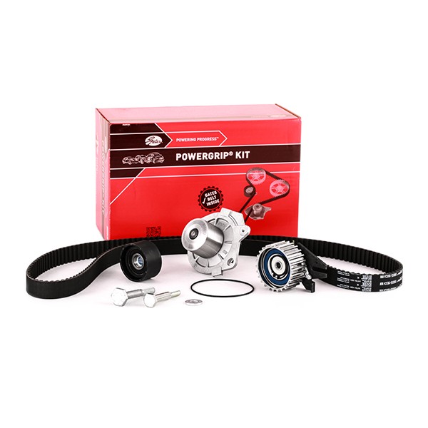 Water pump and timing belt kit GATES KP55500XS - Fiat BRAVA Cooling system spare parts order