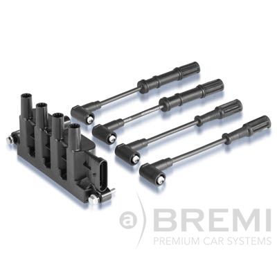 BREMI 20492 Ignition coil 6-pin connector, 12V, with bolts/screws, with ignition cable, Block Ignition Coil