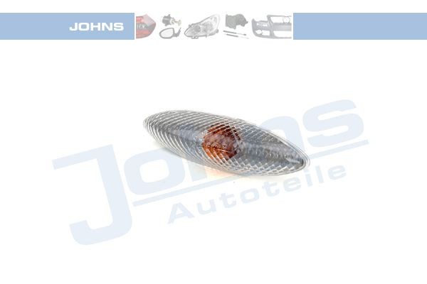 JOHNS 81 55 22 Side indicator white, Right Front, lateral installation, with bulb holder