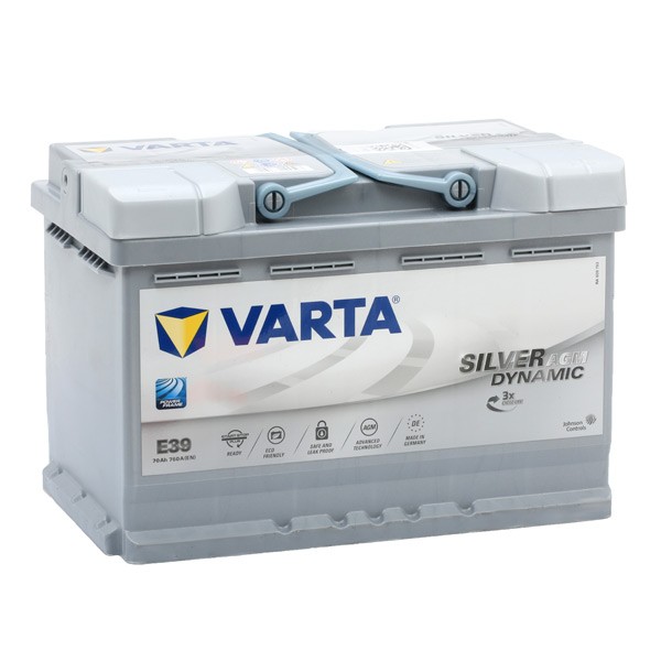 570901076D852 VARTA E39 SILVER dynamic E39 Batterie 12V 70Ah 760A B13 AGM- Batterie
