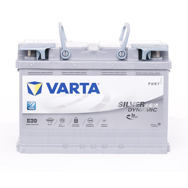 Varta E39 AGM VRLA 12V 70AH 760A Car Battery Fits VW AUDI VAG