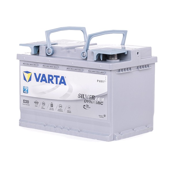 VARTA Silver Dynamic AGM Autobatterie, E39, 570 901 076, 70 Ah