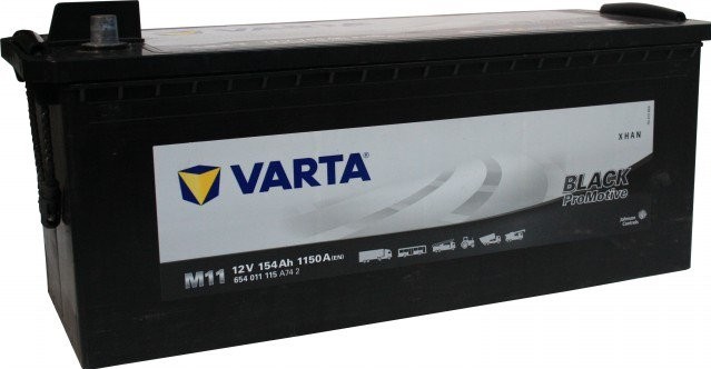 654011115 VARTA Promotive Black, M11 12V 154Ah 1150A B00 D4 HEAVY DUTY [erhöhte Zyklen- und Rüttelfestigkeit] Batterie 654011115A742 kaufen