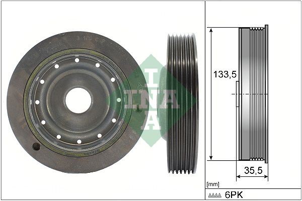Renault KANGOO Crankshaft pulley INA 544 0091 10 cheap