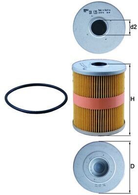 Great value for money - MAHLE ORIGINAL Oil filter OX 125D