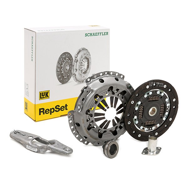 LuK BR 0222 with clutch release bearing, with release fork, with guide sleeve, 200mm Ø: 200mm Clutch replacement kit 620 3322 00 buy