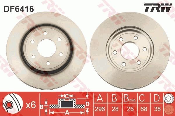 TRW Brake discs DF6416 buy online