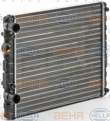 HELLA for vehicles without air conditioning, 430 x 376 x 23 mm, HELLA BLACK MAGIC, Manual Transmission, Mechanically jointed cooling fins Radiator 8MK 376 700-691 buy