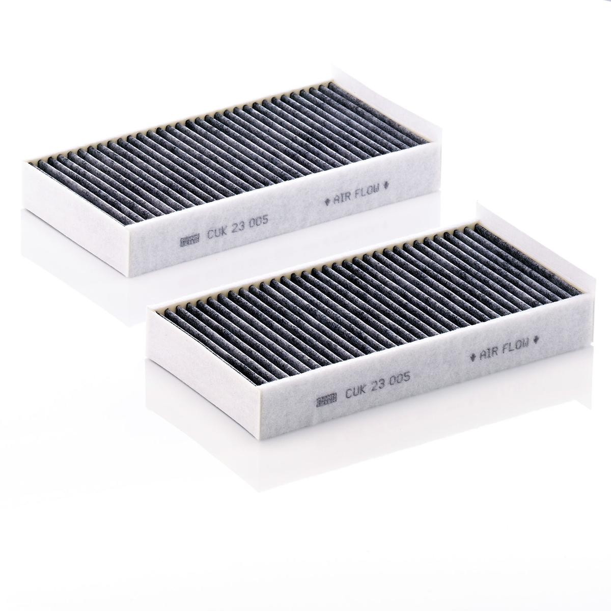 MANN-FILTER Activated Carbon Filter, 232 mm x 116 mm x 32 mm Width: 116mm, Height: 32mm, Length: 232mm Cabin filter CUK 23 005-2 buy