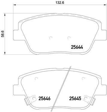 Hyundai SONATA Disk brake pads 7624615 BREMBO P 30 066 online buy