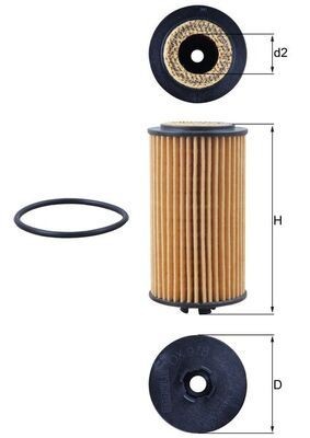 Great value for money - MAHLE ORIGINAL Oil filter OX 978D