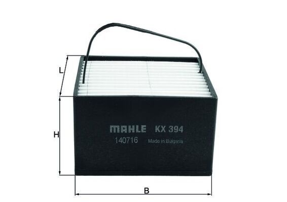 72352760 MAHLE ORIGINAL KX394 Fuel filter 81125010031