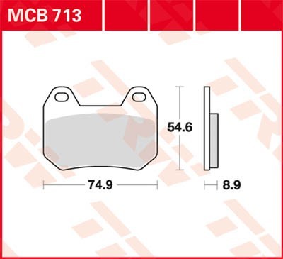 TRW Organic Allround MCB713 Brake pad set