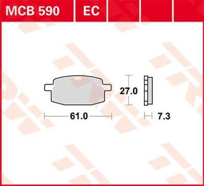 Bremsbeläge TRW MCB590EC QINGQI Roller Ersatzteile online kaufen