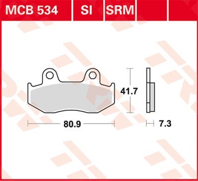 TRW Sinter Maxi Scooter MCB534SRM Brake pad set