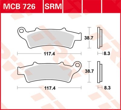 TRW Sinter Maxi Scooter MCB726SRM Brake pad set